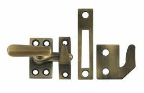 Deltana Solid Brass Small Casement Fastener Window Lock - Antique Brass