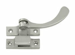 Deltana Solid Brass Reversible Casement Fastener Window Lock - Satin Nickel