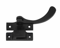 Deltana Solid Brass Reversible Casement Fastener Window Lock - Flat Black