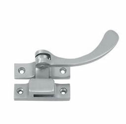 Deltana Solid Brass Reversible Casement Fastener Window Lock - Satin Chrome