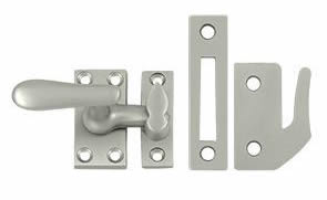 Deltana Solid Brass Medium Casement Fastener Window Lock - Satin Nickel