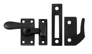 Deltana Solid Brass Medium Casement Fastener Window Lock - Flat Black