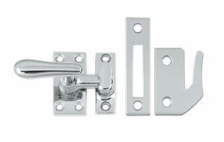 Deltana Solid Brass Medium Casement Fastener Window Lock - Polished Chrome