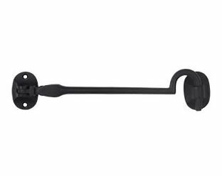 Deltana Solid Brass British Style Cabin Hook - Flat BLack