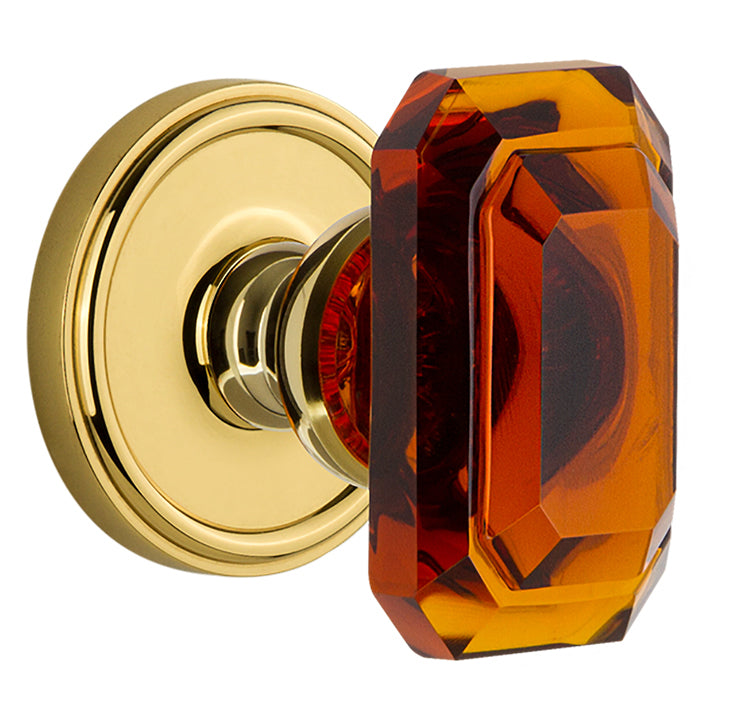 Grandeur Circulaire Rosette with Baguette Amber Knob