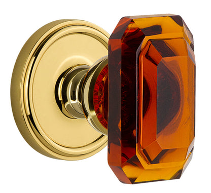 Grandeur Circulaire Rosette with Baguette Amber Knob