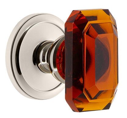 Grandeur Circulaire Rosette with Baguette Amber Knob