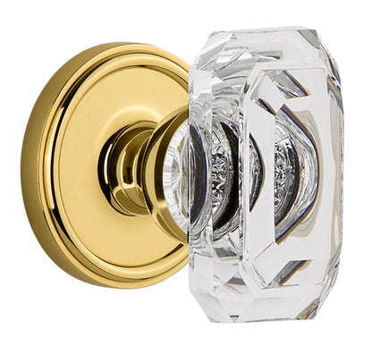 Grandeur Circulaire Rosette with Baguette Clear Knob