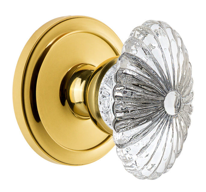 Grandeur Circulaire Rosette with Burgundy Knob