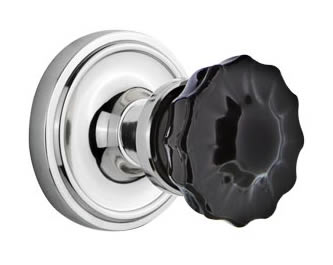 Nostalgic Warehouse Classic Rose with Black Crystal Knob