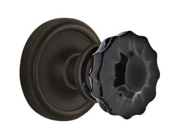Nostalgic Warehouse Classic Rose with Black Crystal Knob
