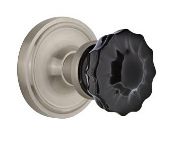 Nostalgic Warehouse Classic Rose with Black Crystal Knob
