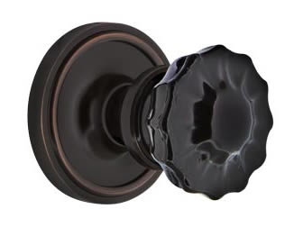 Nostalgic Warehouse Classic Rose with Black Crystal Knob