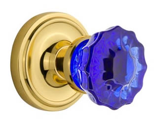 Nostalgic Warehouse Classic Rose with Cobalt Crystal Knob