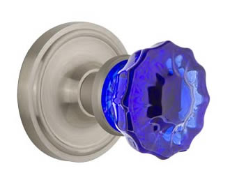 Nostalgic Warehouse Classic Rose with Cobalt Crystal Knob