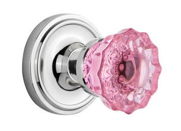 Nostalgic Warehouse Classic Rose with Pink Crystal Knob