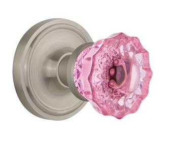 Nostalgic Warehouse Classic Rose with Pink Crystal Knob