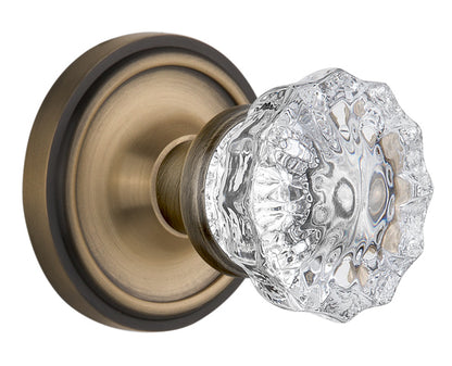 Nostalgic Warehouse Classic Rosette with Crystal Knob - Mortise Lock