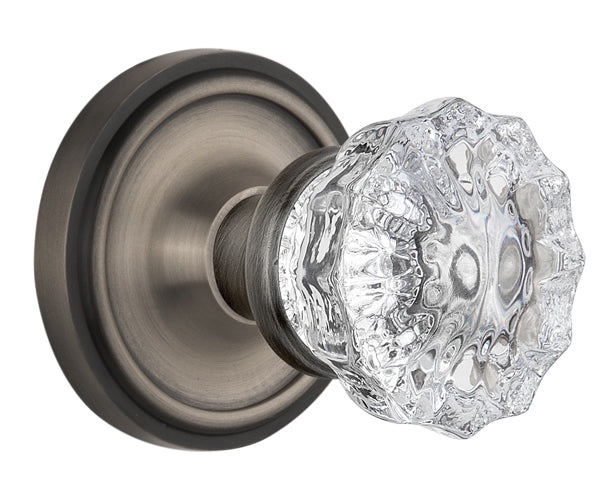Nostalgic Warehouse Classic Rosette with Crystal Knob - Mortise Lock