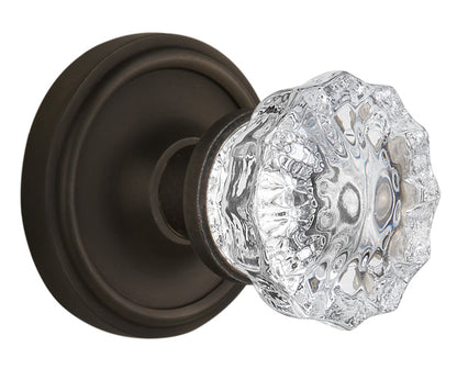 Nostalgic Warehouse Classic Rosette with Crystal Knob - Mortise Lock