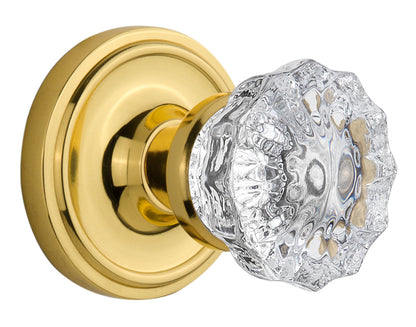 Nostalgic Warehouse Classic Rosette with Crystal Knob - Mortise Lock