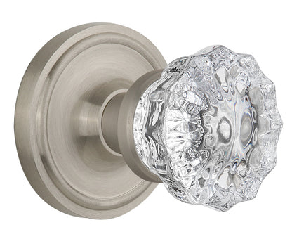 Nostalgic Warehouse Classic Rosette with Crystal Knob - Mortise Lock
