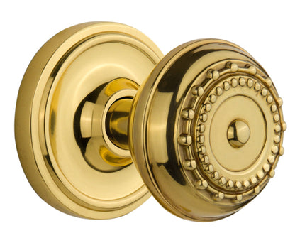 Nostalgic Warehouse Classic Rosette with Meadows Knob - Mortise Lock