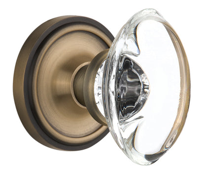 Nostalgic Warehouse Classic Rosette with Oval Crystal Knob