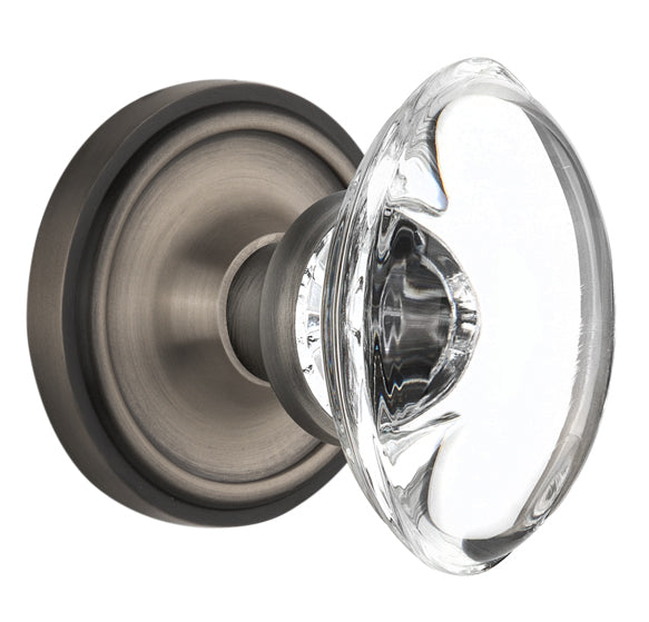 Nostalgic Warehouse Classic Rosette with Oval Crystal Knob