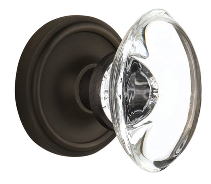 Nostalgic Warehouse Classic Rosette with Oval Crystal Knob