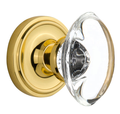 Nostalgic Warehouse Classic Rosette with Oval Crystal Knob