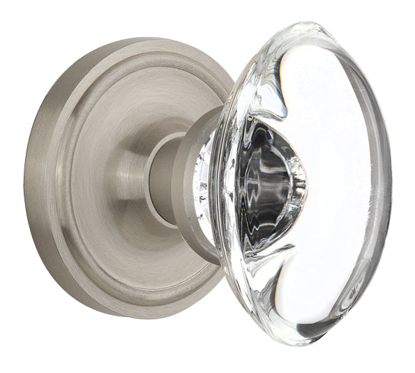 Nostalgic Warehouse Classic Rosette with Oval Crystal Knob
