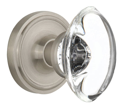 Nostalgic Warehouse Classic Rosette with Oval Crystal Knob