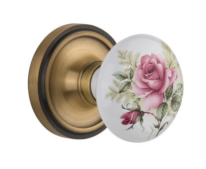 Nostalgic Warehouse Classic Rose with Rose Porcelain Knob