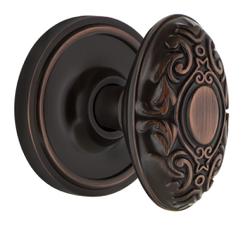 Nostalgic Warehouse Victorian Knob with Classic Rosette - Timeless Bronze