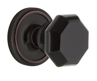 Nostalgic Warehouse Classic Rose with Black Waldorf Crystal Knob