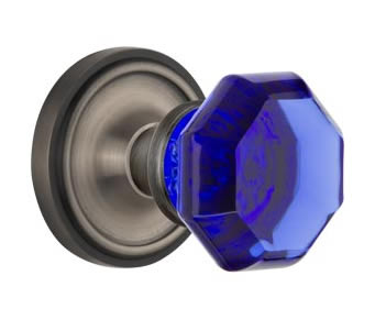 Nostalgic Warehouse Classic Rose with Cobalt Waldorf Crystal Knob
