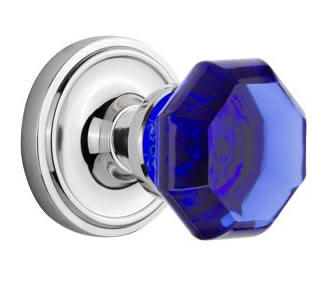 Nostalgic Warehouse Classic Rose with Cobalt Waldorf Crystal Knob