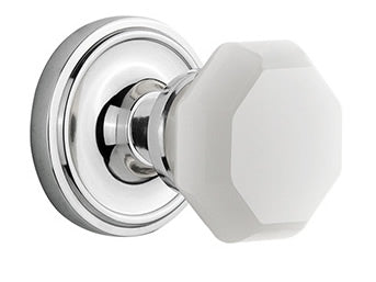 Nostalgic Warehouse Classic Rose with White Waldorf Crystal Knob