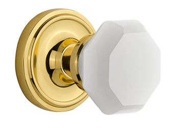 Nostalgic Warehouse Classic Rose with White Waldorf Crystal Knob