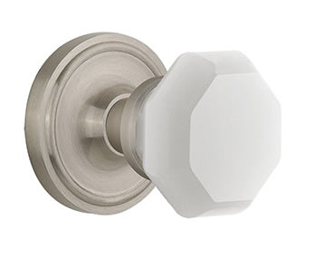 Nostalgic Warehouse Classic Rose with White Waldorf Crystal Knob