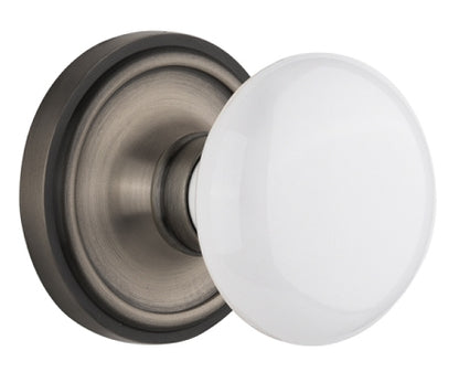 Nostalgic Warehouse Classic Rosette with White Porcelain Knob
