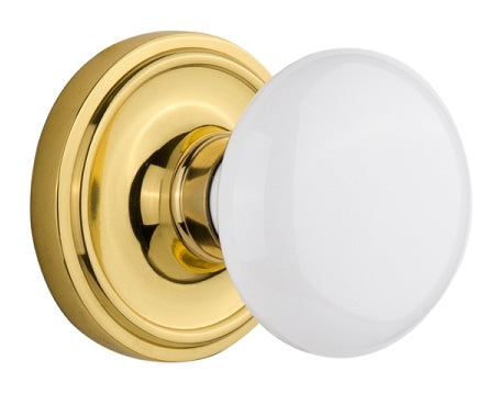 Nostalgic Warehouse Classic Rosette with White Porcelain Knob