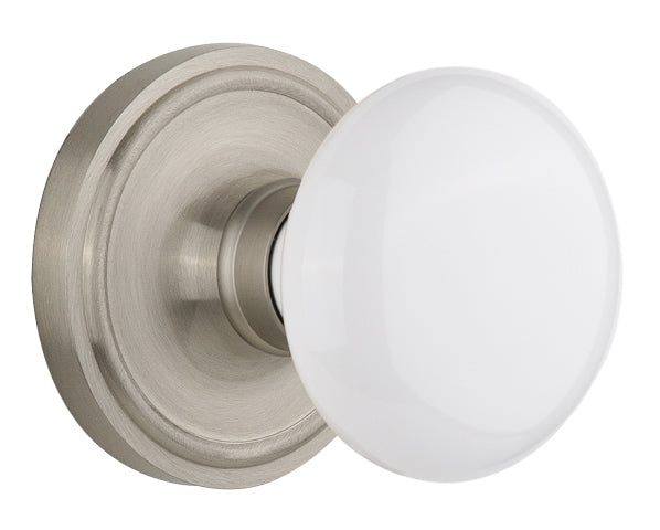 Nostalgic Warehouse Classic Rosette with White Porcelain Knob