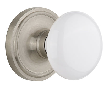 Nostalgic Warehouse Classic Rosette with White Porcelain Knob