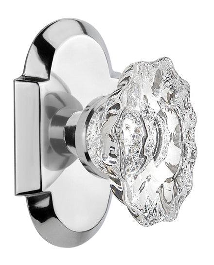 Nostalgic Warehouse Cottage Plate with Crystal Knob - Bright Chrome