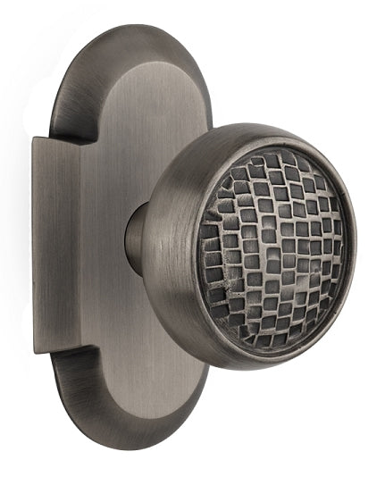 Nostalgic Warehouse Cottage Plate with Craftsman Knob - Antique pewter
