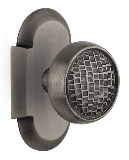 Nostalgic Warehouse Cottage Plate with Craftsman Knob - Antique pewter