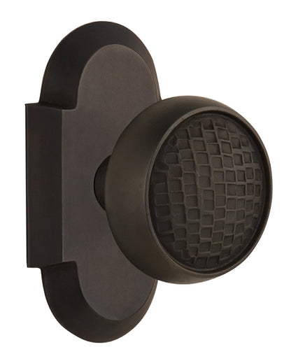 Nostalgic Warehouse Cottage Plate with Craftsman Knob - Oil Rubbed Bronze