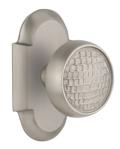 Nostalgic Warehouse Cottage Plate with Craftsman Knob - Satin nickel